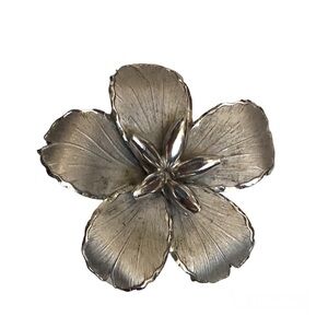 Vintage Bond Boyd Sterling Detailed Silver Flower Brooch Signed Made in Canada